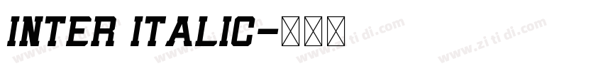 Inter Italic字体转换